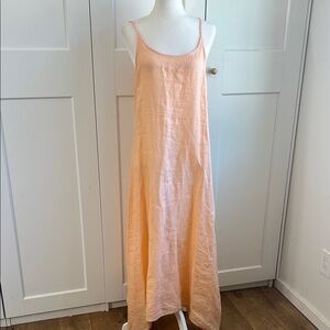 Onia Peach Linen Maxi Dress | M